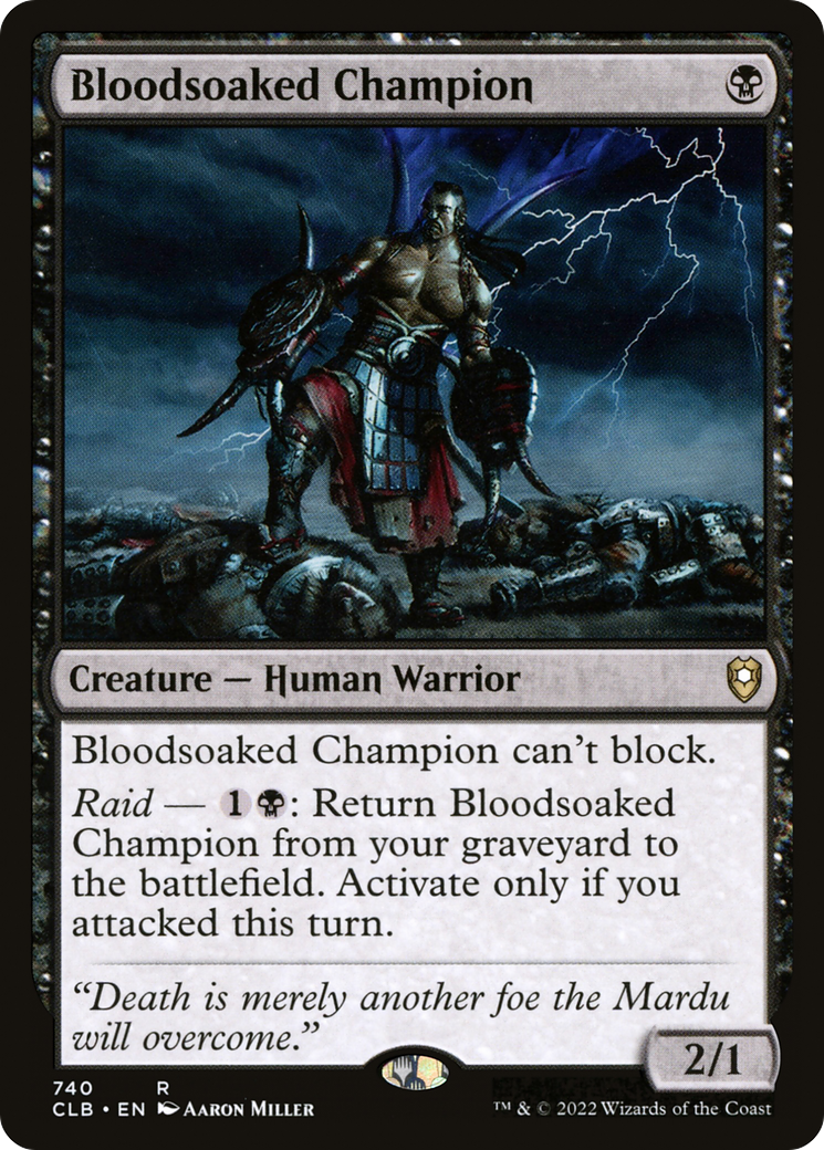 Bloodsoaked Champion (CLB-740) [Commander Legends: Battle for Baldur's Gate] MTG Single Wizards of the Coast