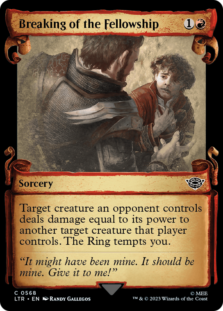 Breaking of the Fellowship (Showcase Scrolls) (LTR-568) [The Lord of the Rings: Tales of Middle-earth] (Showcase) Foil MTG Single Wizards of the Coast