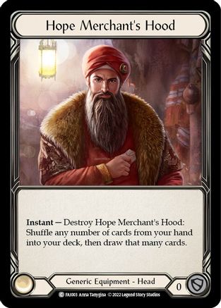 Hope Merchant's Hood [FAI003] (Uprising Fai Blitz Deck) Flesh And Blood Single Flesh And Blood   