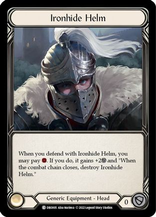 Ironhide Helm [DRO005] (Uprising Dromai Blitz Deck) Flesh And Blood Single Flesh And Blood   