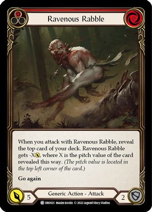 Ravenous Rabble [DRO021] (Uprising Dromai Blitz Deck) Flesh And Blood Single Flesh And Blood   