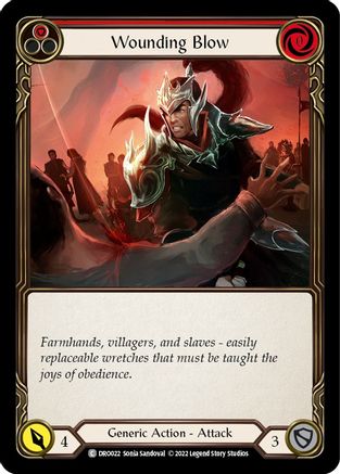 Wounding Blow [DRO022] (Uprising Dromai Blitz Deck) Flesh And Blood Single Flesh And Blood   