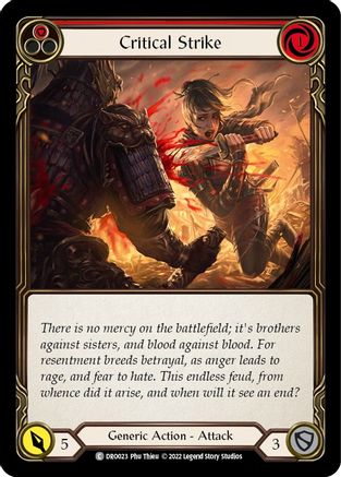 Critical Strike [DRO023] (Uprising Dromai Blitz Deck) Flesh And Blood Single Flesh And Blood   