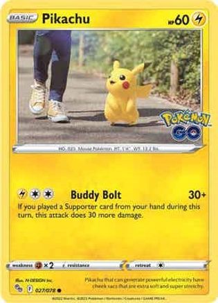 Pikachu (27/78) Reverse Holofoil [SWSH: Pokemon GO] Pokemon Single Pokémon
