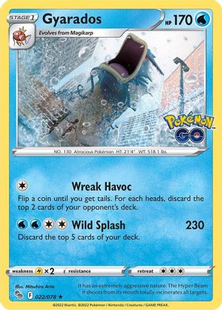 Gyarados (22/78) Holofoil [SWSH: Pokemon GO] Pokemon Single Pokémon