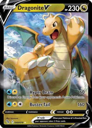 Dragonite V (49/78) Holofoil [SWSH: Pokemon GO] Pokemon Single Pokémon