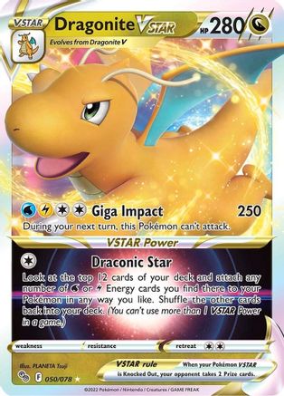 Dragonite VSTAR (50/78) Holofoil [SWSH: Pokemon GO] Pokemon Single Pokémon