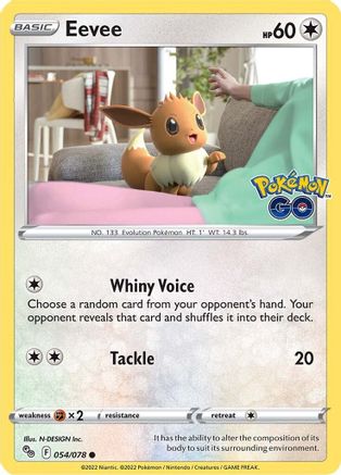 Eevee (54/78) Reverse Holofoil [SWSH: Pokemon GO] Pokemon Single Pokémon