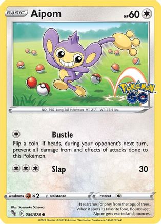 Aipom (56/78) [SWSH: Pokemon GO] Pokemon Single Pokémon