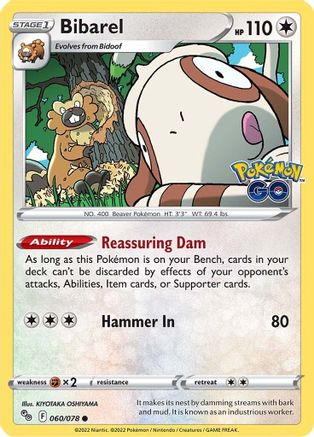 Bibarel (60/78) [SWSH: Pokemon GO] Pokemon Single Pokémon