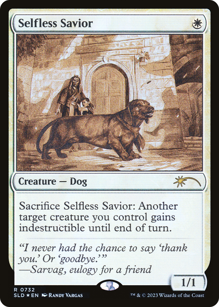 Selfless Savior (Sketch Showcase) (SLD-732) [Secret Lair] Drop Foil MTG Single Wizards of the Coast