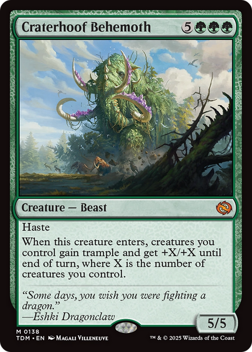 Craterhoof Behemoth (TDM-138) [Tarkir: Dragonstorm] Foil MTG Single Wizards of the Coast