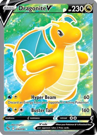 Dragonite V (Full Art) (76/78) Holofoil [SWSH: Pokemon GO] Pokemon Single Pokémon