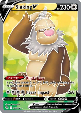 Slaking V (Full Art) (77/78) Holofoil [SWSH: Pokemon GO] Pokemon Single Pokémon