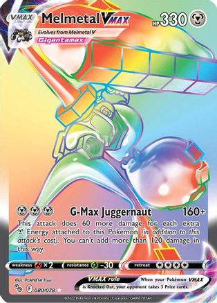 Melmetal VMAX (Secret) (80/78) Holofoil [SWSH: Pokemon GO] Pokemon Single Pokémon
