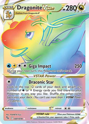 Dragonite VSTAR (Secret) (81/78) Holofoil [SWSH: Pokemon GO] Pokemon Single Pokémon