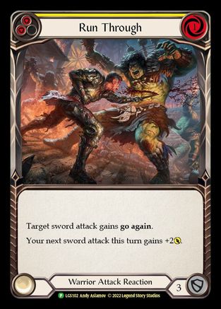 Run Through [LGS102] (Promo)  Rainbow Foil Flesh And Blood Single Flesh And Blood   
