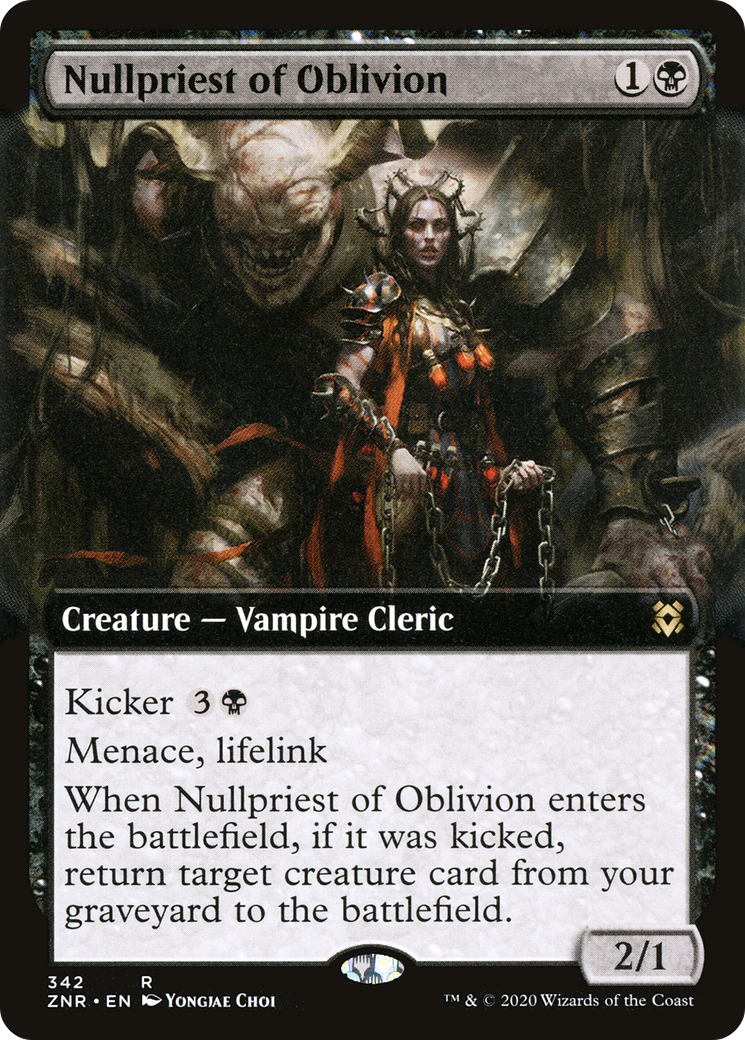 Nullpriest of Oblivion (ZNR-342) [Zendikar Rising] (Extended Art) MTG Single Wizards of the Coast