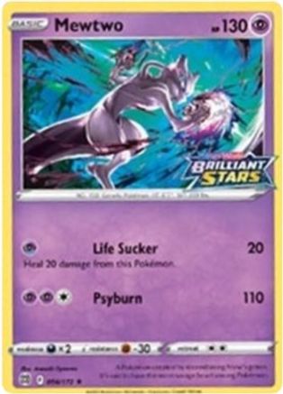Mewtwo - 056/172 (Brilliant Stars Stamped) Holofoil [Misc: Cards & Products] Pokemon Single Pokémon