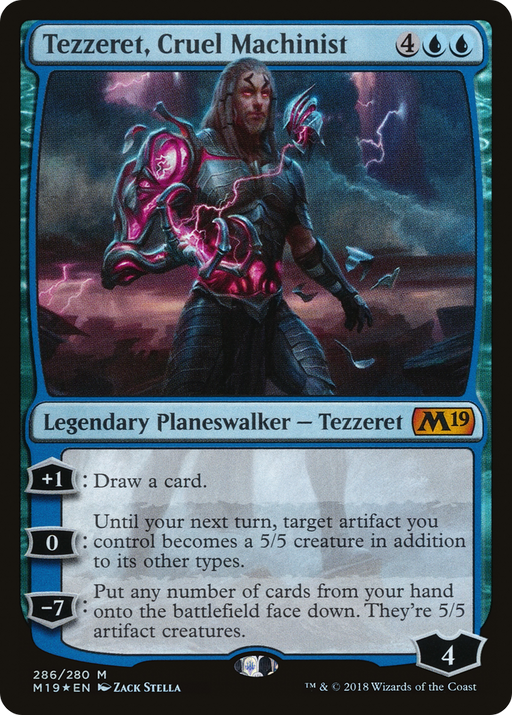 Tezzeret, Cruel Machinist (M19-286) [Core Set 2019] Foil MTG Single Wizards of the Coast