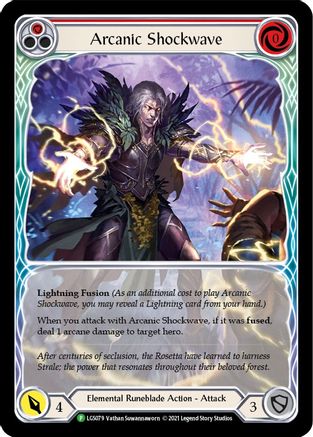 Arcanic Shockwave (Red Extended Art) [LGS079] (Promo)  Rainbow Foil Flesh And Blood Single Flesh And Blood   