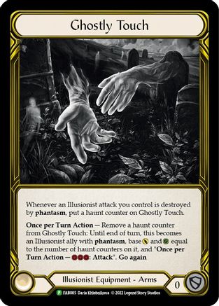 Ghostly Touch (Golden) [FAB085] (Promo)  Cold Foil Flesh And Blood Single Flesh And Blood   