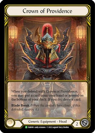 Crown of Providence (Golden) [FAB088] (Promo)  Cold Foil Flesh And Blood Single Flesh And Blood   