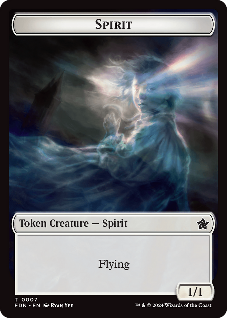 Spirit (TFDN-007) [Tokens] Foundations Tokens Foil MTG Single Wizards of the Coast