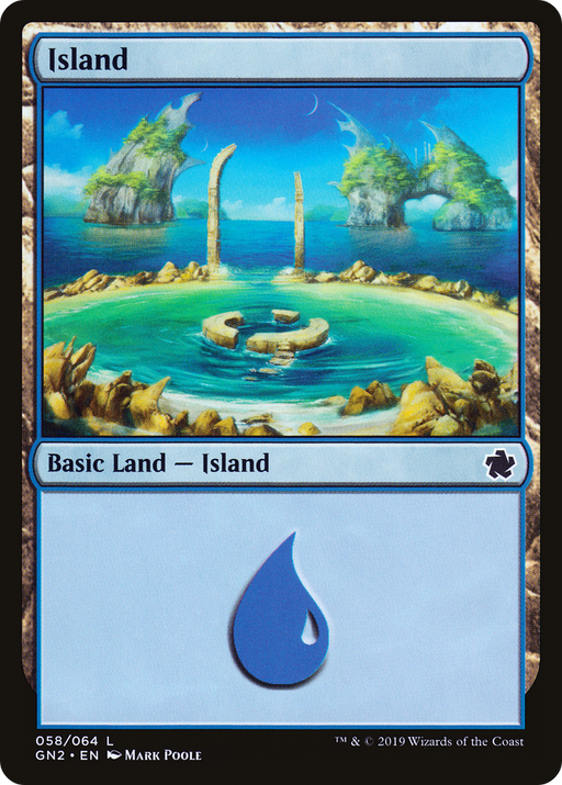 Island (58) (GN2-058) [Misc] Game Night 2019 MTG Single Wizards of the Coast