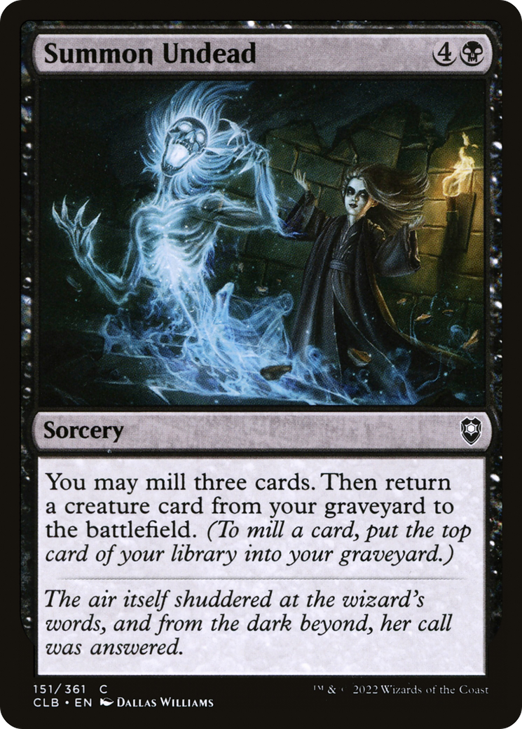 Summon Undead (CLB-151) [Commander Legends: Battle for Baldur's Gate] Foil MTG Single Wizards of the Coast