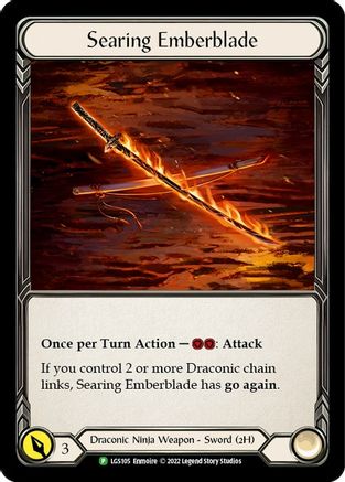 Searing Emberblade [LGS105] (Promo)  Cold Foil Flesh And Blood Single Flesh And Blood   