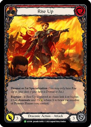 Rise Up [LGS106] (Promo)  Rainbow Foil Flesh And Blood Single Flesh And Blood   