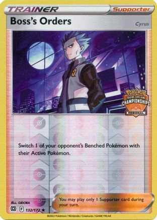 Boss's Orders - 132/172 (Regional Championships) () Reverse Holofoil [Promos: League & Championship Cards] Pokemon Single Pokémon