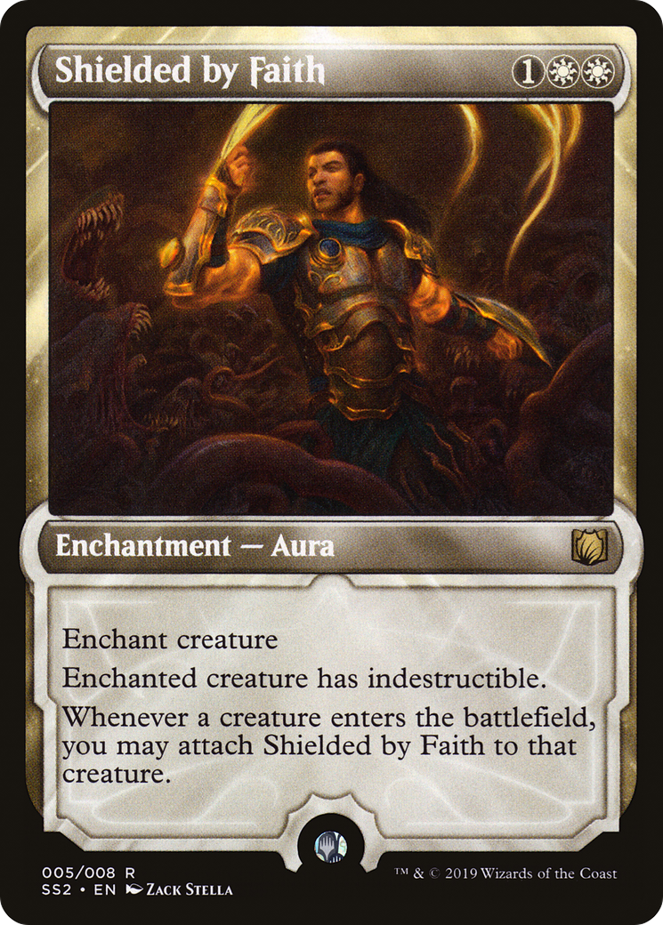 Shielded by Faith (SS2-005) [Misc] Signature Spellbook: Gideon MTG Single Wizards of the Coast