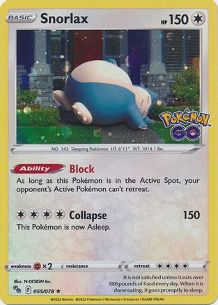 Snorlax - 55/078 (Cosmos Holo) Holofoil [Misc: Cards & Products] Pokemon Single Pokémon