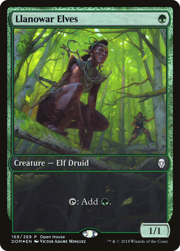 Llanowar Elves (OHP-168) [Dominaria Promos] Foil MTG Single Wizards of the Coast
