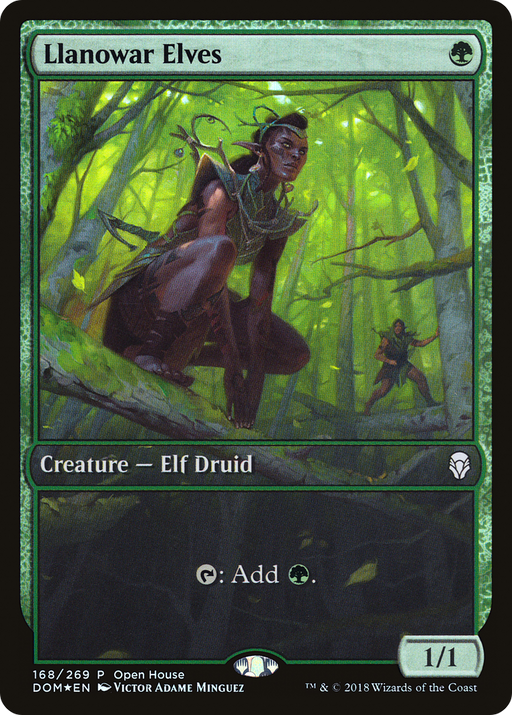 Llanowar Elves (OHP-168) [Dominaria Promos] Foil MTG Single Wizards of the Coast