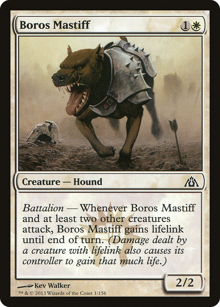 Boros Mastiff (DGM-001) [Dragon's Maze] Foil MTG Single Wizards of the Coast