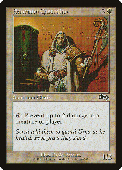 Sanctum Custodian (USG-042) [Urza's Saga] MTG Single Wizards of the Coast