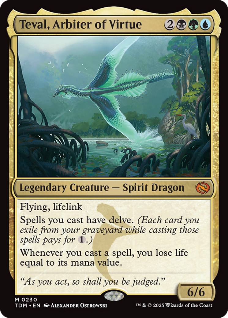 Teval, Arbiter of Virtue (TDM-230) [Tarkir: Dragonstorm] Foil MTG Single Wizards of the Coast