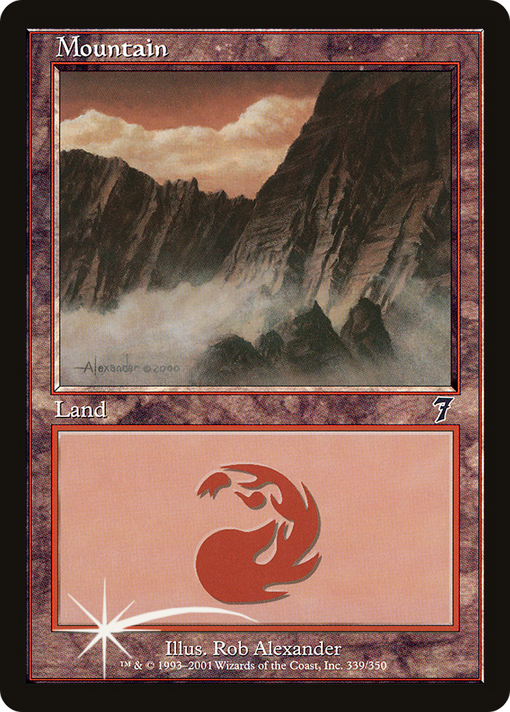 Mountain (339) (7ED-339) [7th Edition] Foil MTG Single Wizards of the Coast