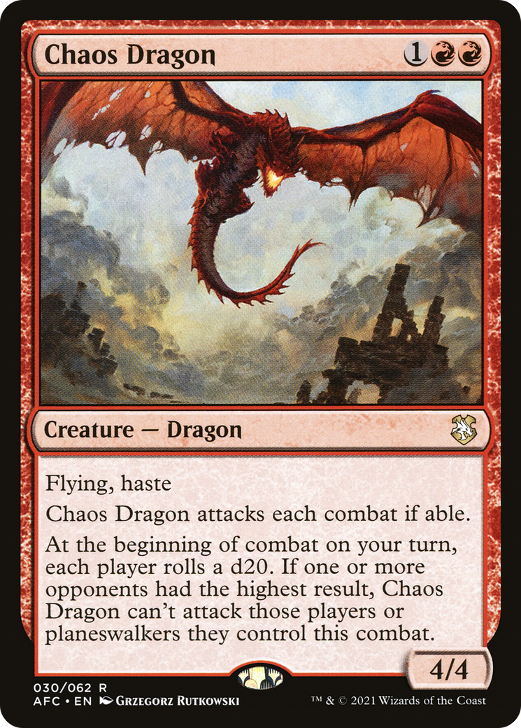 Chaos Dragon (AFC-030) [Forgotten Realms Commander] MTG Single Wizards of the Coast