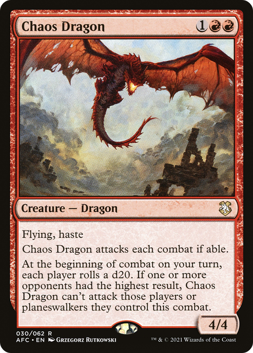 Chaos Dragon (AFC-030) [Forgotten Realms Commander] MTG Single Wizards of the Coast