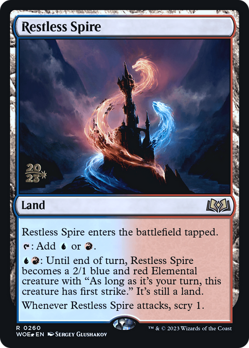 Restless Spire (PRE-260) [Wilds of Eldraine Promos] Foil MTG Single Wizards of the Coast