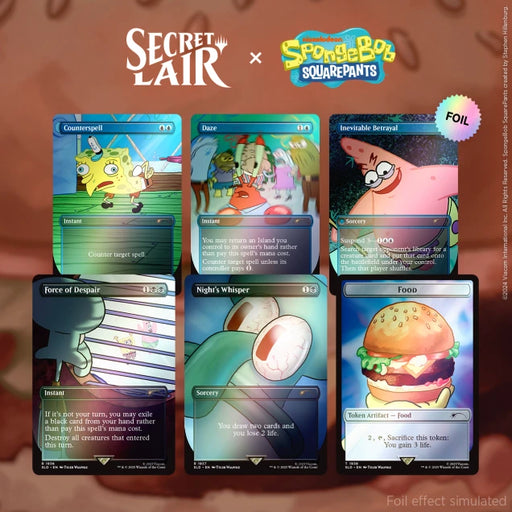 MTG Secret Lair: Drop Series - Secret Lair x SpongeBob SquarePants: Internet Sensation (Rainbow Foil Edition) MTG Sealed Magic: The Gathering