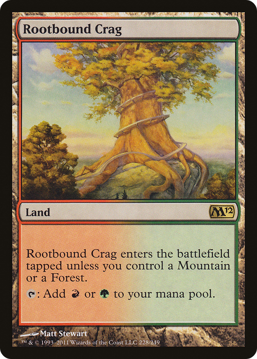 Rootbound Crag (M12-228) [Magic 2012] Foil MTG Single Wizards of the Coast