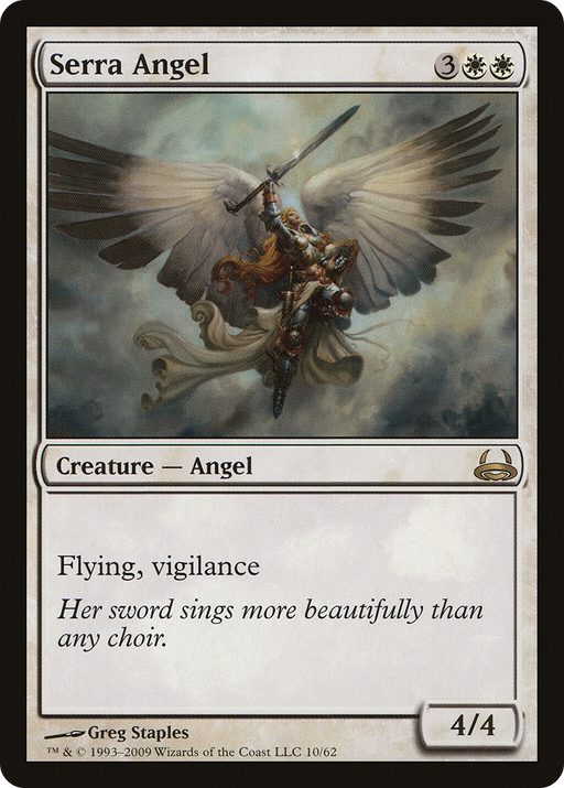 Serra Angel (DDC-010) [Misc] Duel Decks: Divine vs. Demonic MTG Single Wizards of the Coast