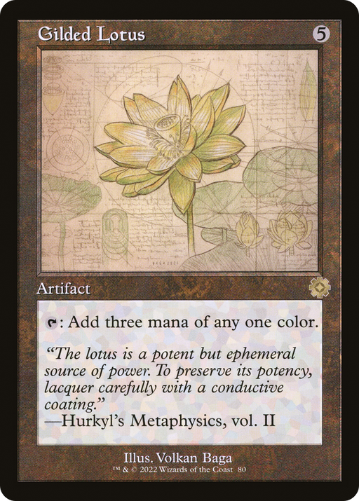 Gilded Lotus (Schematic) (BRR-080) [The Brothers' War Retro Artifacts] Foil MTG Single Wizards of the Coast