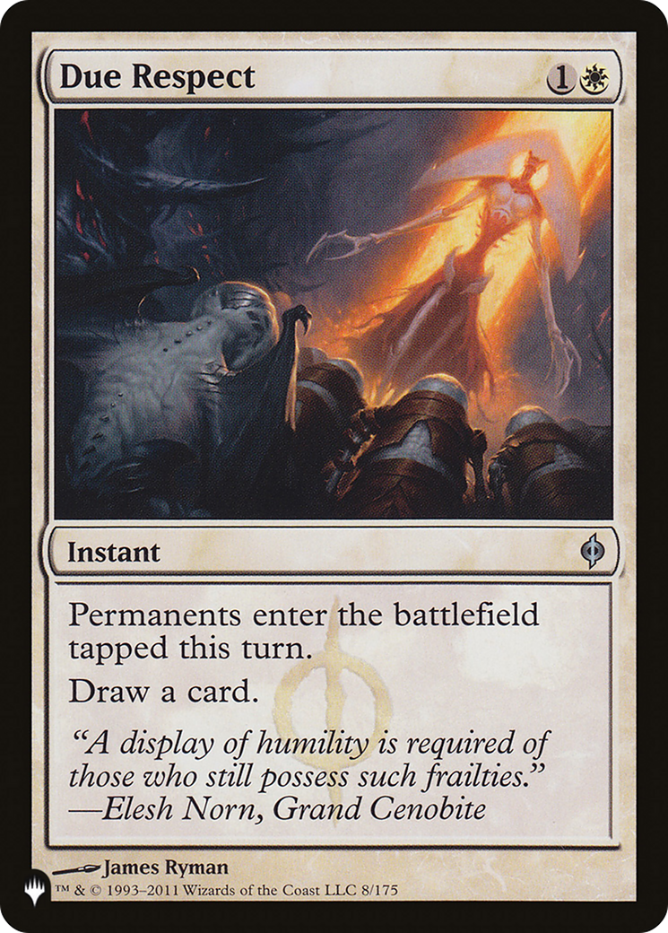 Due Respect (LIST-NPH-8) [Mystery Booster] The List MTG Single Wizards of the Coast