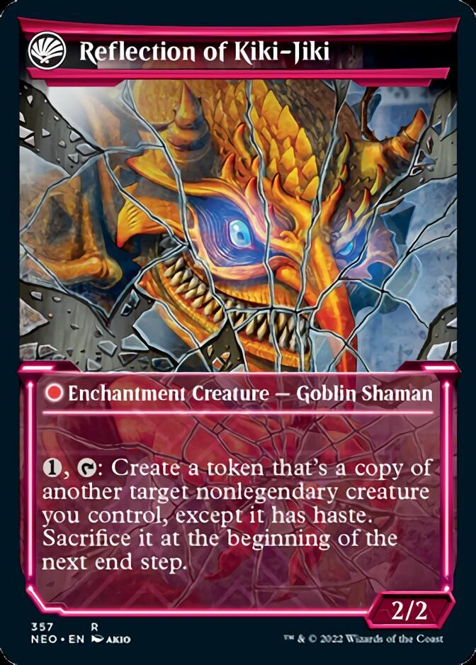 Fable of the Mirror-Breaker // Reflection of Kiki-Jiki (Showcase Soft Glow) [Kamigawa: Neon Dynasty] MTG Single Magic: The Gathering   
